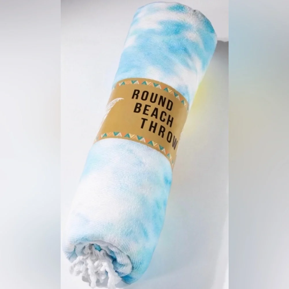 NWT Round Tie Dye Beach Throw size 58”